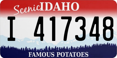 ID license plate I417348
