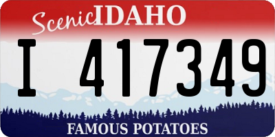 ID license plate I417349