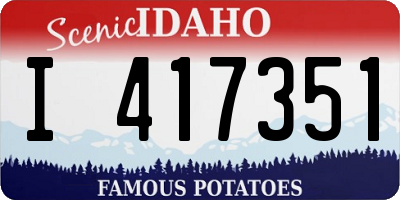 ID license plate I417351