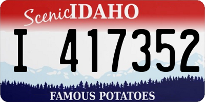 ID license plate I417352