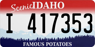 ID license plate I417353