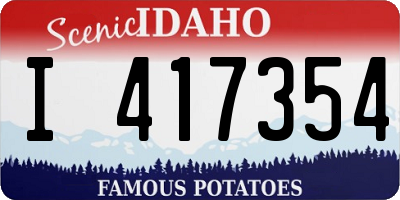 ID license plate I417354