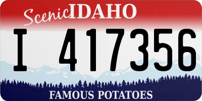 ID license plate I417356