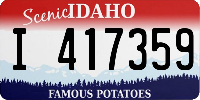 ID license plate I417359