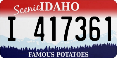 ID license plate I417361