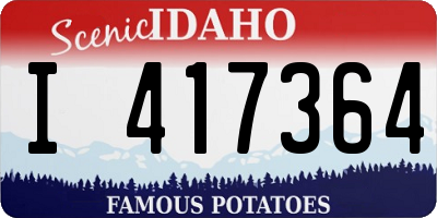 ID license plate I417364