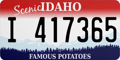 ID license plate I417365
