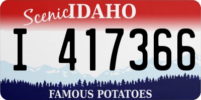 ID license plate I417366