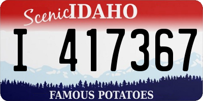 ID license plate I417367