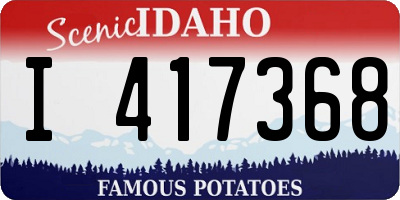 ID license plate I417368