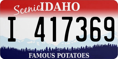 ID license plate I417369