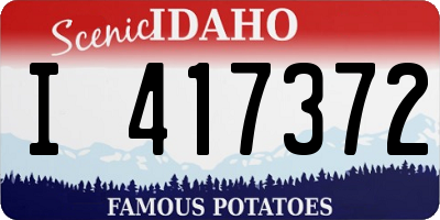ID license plate I417372