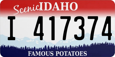ID license plate I417374