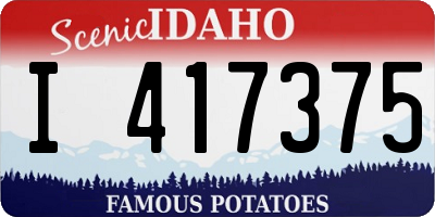 ID license plate I417375