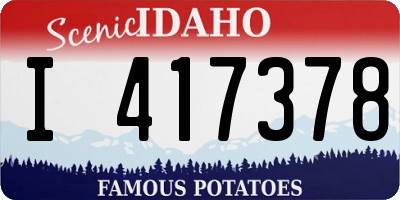 ID license plate I417378