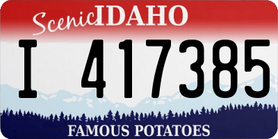 ID license plate I417385