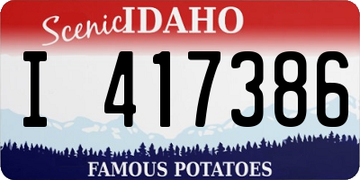 ID license plate I417386