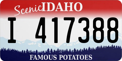 ID license plate I417388