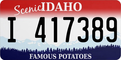 ID license plate I417389