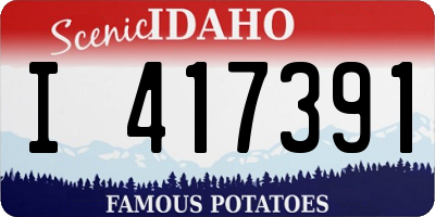 ID license plate I417391