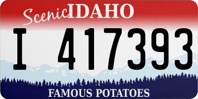 ID license plate I417393