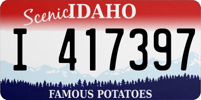 ID license plate I417397