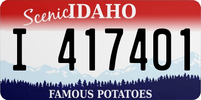 ID license plate I417401