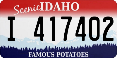 ID license plate I417402