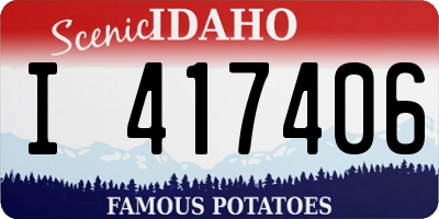 ID license plate I417406
