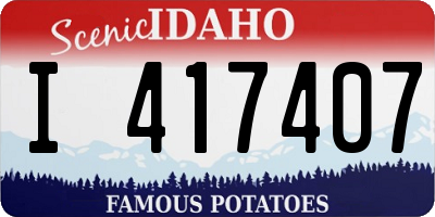 ID license plate I417407