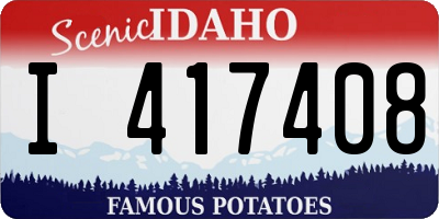 ID license plate I417408