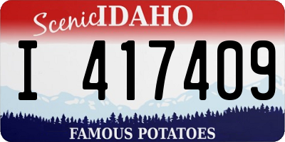 ID license plate I417409