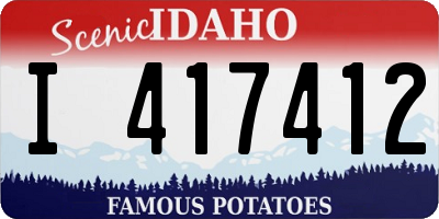 ID license plate I417412