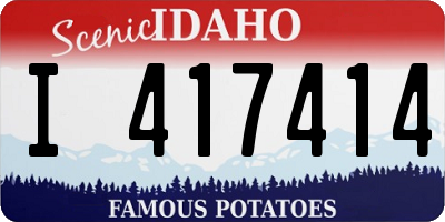 ID license plate I417414
