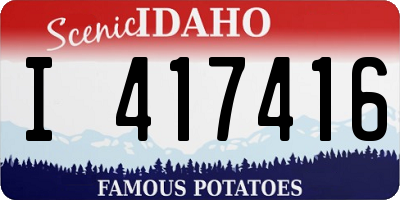 ID license plate I417416
