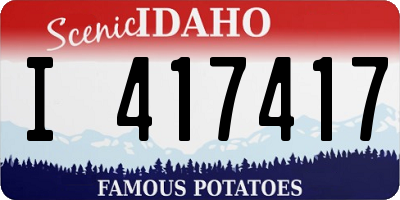 ID license plate I417417