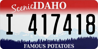 ID license plate I417418