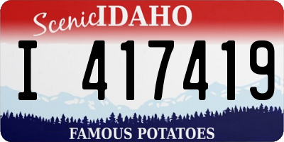 ID license plate I417419