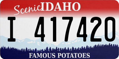 ID license plate I417420
