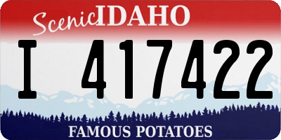 ID license plate I417422