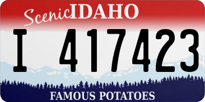 ID license plate I417423