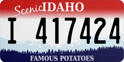 ID license plate I417424