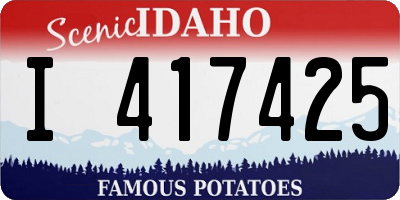 ID license plate I417425