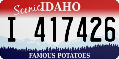 ID license plate I417426