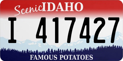 ID license plate I417427