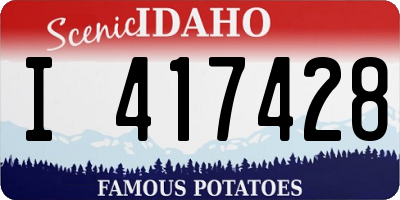 ID license plate I417428