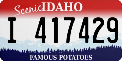 ID license plate I417429