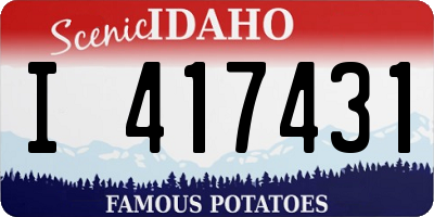 ID license plate I417431