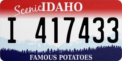 ID license plate I417433