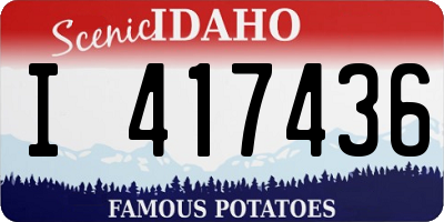 ID license plate I417436